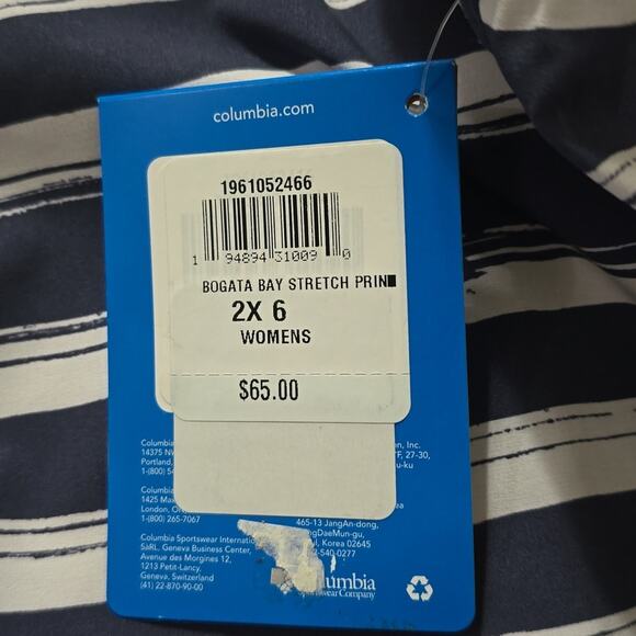 Columbia Plus Size Printed Bogata Bay Drawstring w/Pockets Womens Shorts Size 2X - Picture 9 of 11